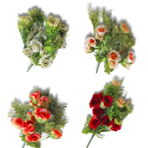 ramo pimpollos rococo tonos pasteles 29cms variedad colores 0
