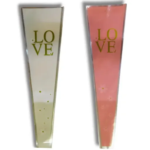 bolsa para flores forma cono 45cms motivo love x10 unidades varios colores 0
