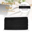 galon metalizado ribete poliester 16mms color negro por 2 5mts 1