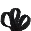 galon metalizado ribete poliester 16mms color negro por 10mts 0