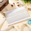 galon metalizado ribete poliester 16mms color blanco por 10mts 2