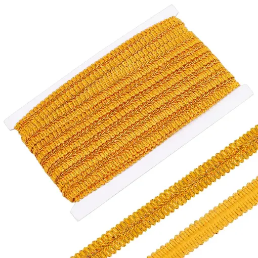 galon metalizado ribete poliester 16mms color oro por 250cms 0