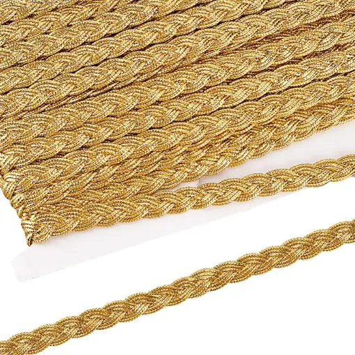 galon metalizado ribete poliester 11mms color oro por 18mts 0
