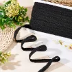 galon metalizado ribete poliester 16mms color negro por 10mts 5