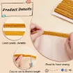 galon metalizado ribete poliester 16mms color oro por 250cms 4