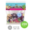 botones plastico para manualidades set x200 piezas medida 0 8 4 5cms colores surtidos 0