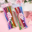 set manualidades cheniles limpia pipas 30mms colores pasteles pompones ojitos 0