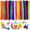 set manualidades cheniles limpia pipas 30mms colores pasteles pompones ojitos 1
