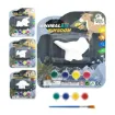 set infantil para pintar yeso dinosaurio temperas pincel 0