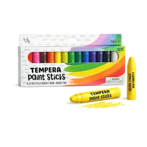 temperas tubo paint stick x12 colores brillantes 0