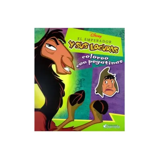 libro infantil para colorear pegatinas disney everest 24 paginas 25x25cms tapa el emperador 0