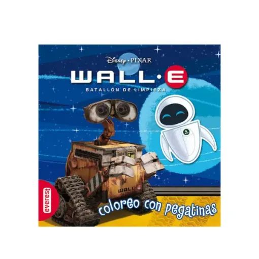 libro infantil para colorear pegatinas disney everest 24 paginas 25x25cms tapa wall e 0