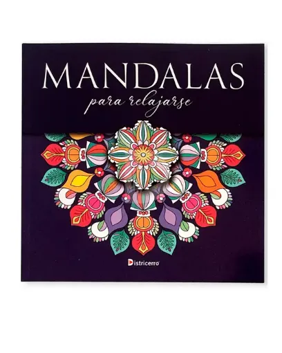 libro para colorear mandalas 64 paginas 23x23cms tapa mandalas para relajarse 0