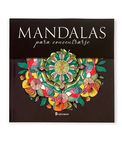 libro para colorear mandalas 64 paginas 23x23cms tapa mandalas para concentrarse 0