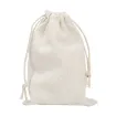 bolsa lona medida 12x15cms cordon color blanco por unidad 0