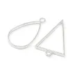dijes metalicos geometricos para resina colgantes x10 formas diferentes 44 49mms color plateado 4