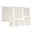 bolsa lona medida 15x10 5cms cordon color blanco por unidad 3
