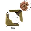 esquinero metal protector libro vintage scrapbooking 16x16mms x10 unidades color bronce antiguo 0