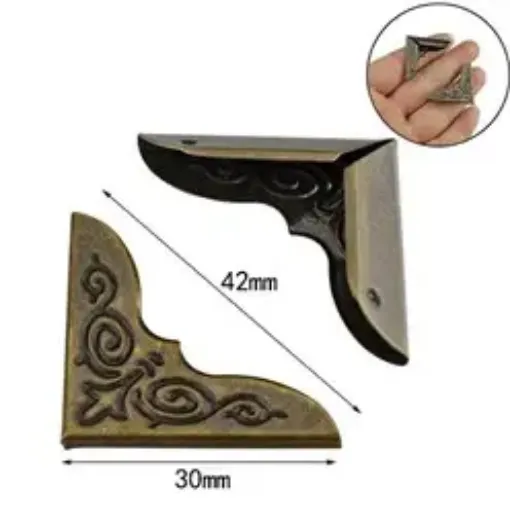 esquinero metal protector libro vintage scrapbooking 42x30mms x100 unidades color bronce antiguo 0