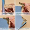 esquinero metal protector libro vintage scrapbooking 42x30mms x100 unidades color bronce antiguo 1
