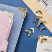esquinero metal protector libro vintage scrapbooking 42x30mms x100 unidades color bronce antiguo 2