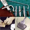 set 11 herramientas para trabajar cuero para coser perforar cortar 4