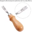set 2 herramientas para cuero para recortar bordes ajustable para pliegue amngos madera 6