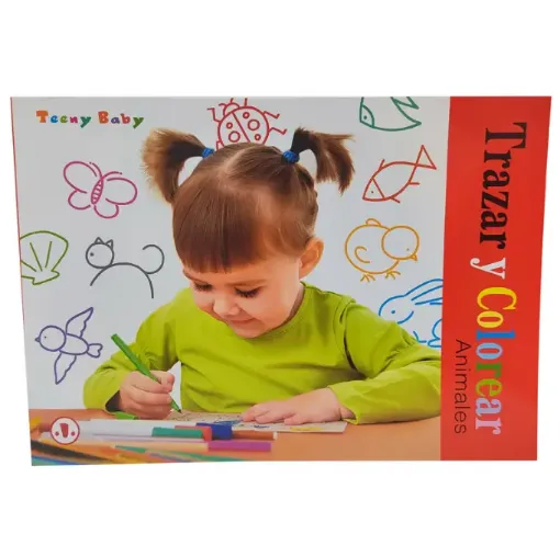 libro infantil didactico para trazar colorear 26x18 5cms 8 paginas varias tapas 0