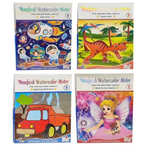 laminainfantil para colorear acuarelas 17 5x22 5cms x9 unidades varios motivos 0