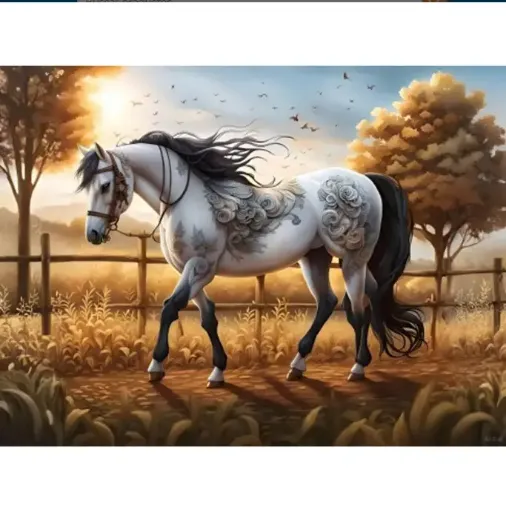 pintura diamantes 5d bastidor 40x50cms motivo horse 0