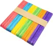 palitos helado madera colores 11x1cms por 50 unidades x6 colores diferentes 1