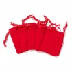 bolsa terciopelo 7x5cms x10 unidades color rojo 2