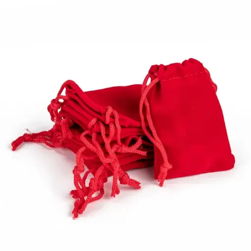 bolsa terciopelo 7x5cms x50 unidades color rojo 0