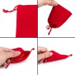bolsa terciopelo 9x7cms x10 unidades color rojo 1