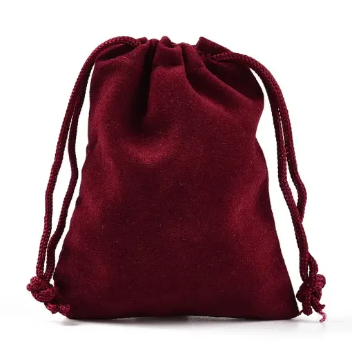 bolsa terciopelo 9x7cms x50 unidades color bordeaux 0