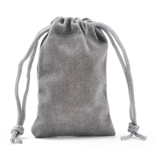 bolsa terciopelo 7x5cms x10 unidades color gris 0