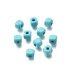 cuentas madera cubo 6mms pintadas x1000 unidades color azul cyan 0
