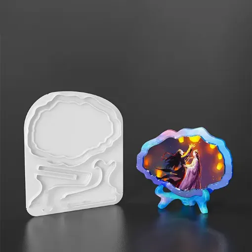 molde silicona para resina epoxi modelo porta retrato soporte marco foto gema 215x185x9mms 0