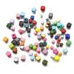 cuentas madera cubo 6mms pintadas x1000 unidades color verde lima 3