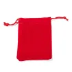 bolsa terciopelo 9x7cms x10 unidades color rojo 3