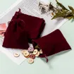 bolsa terciopelo 12x10cms x10 unidades color bordeaux 4