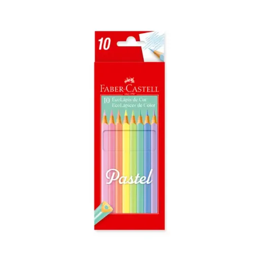 eco lapices color x10 faber castell ecopencils caja 10 colores pastel 0