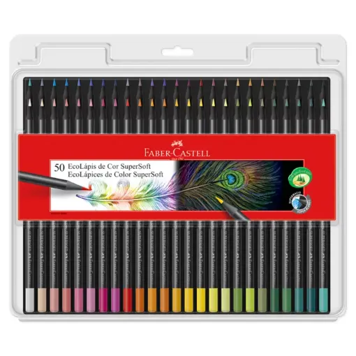 eco lapices color super soft faber castell caja 50 colores 0