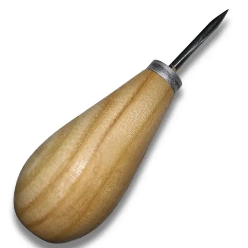 lesna nacional acero para talabarteria mango madera anatomico 10cms punta corte fino 0