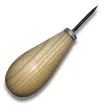 lesna nacional acero para talabarteria mango madera anatomico 10cms punta semi chata 0