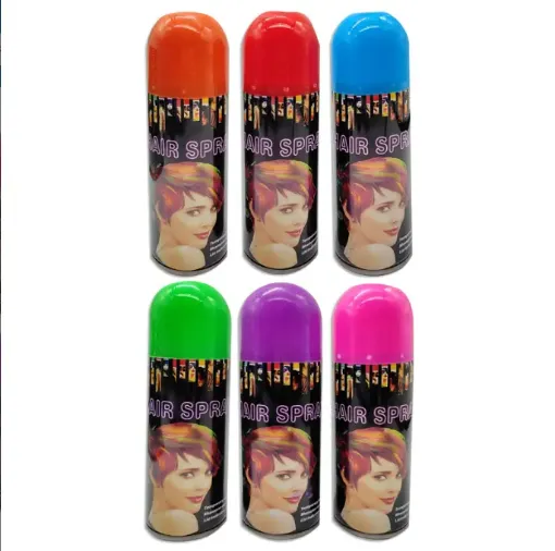 pintura para cabello temporal aerosol spray x45grs varios colores 0