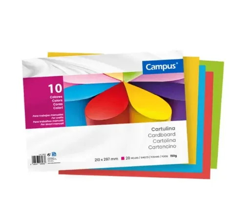 block cartulina color 150grs campus x20 hojas medida a4 varios colores 0