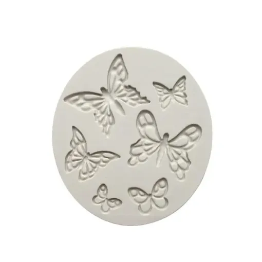 molde silicona grado alimenticio para resina epoxi porcelana modelo mariposas 83x74x8mms 0