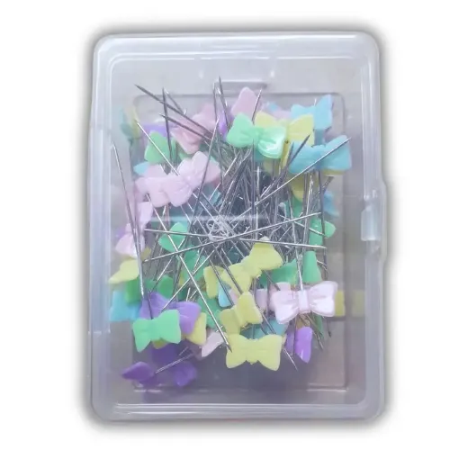 alfileres cabeza colores para patchwork 6cms caja plastica x100 unidades aprox modelo monio 0