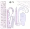 reglas acrilico flexible multifuncional para realizar patrones costura set 9 modelos 0
